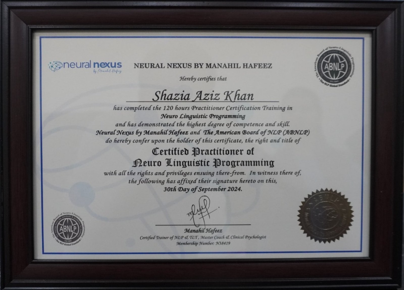 Shazia Aziz Khan - NLP-min