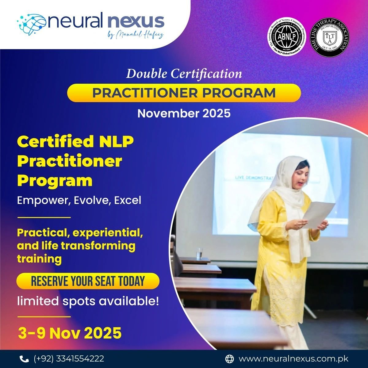 NLP Practitioner Program - November 2025